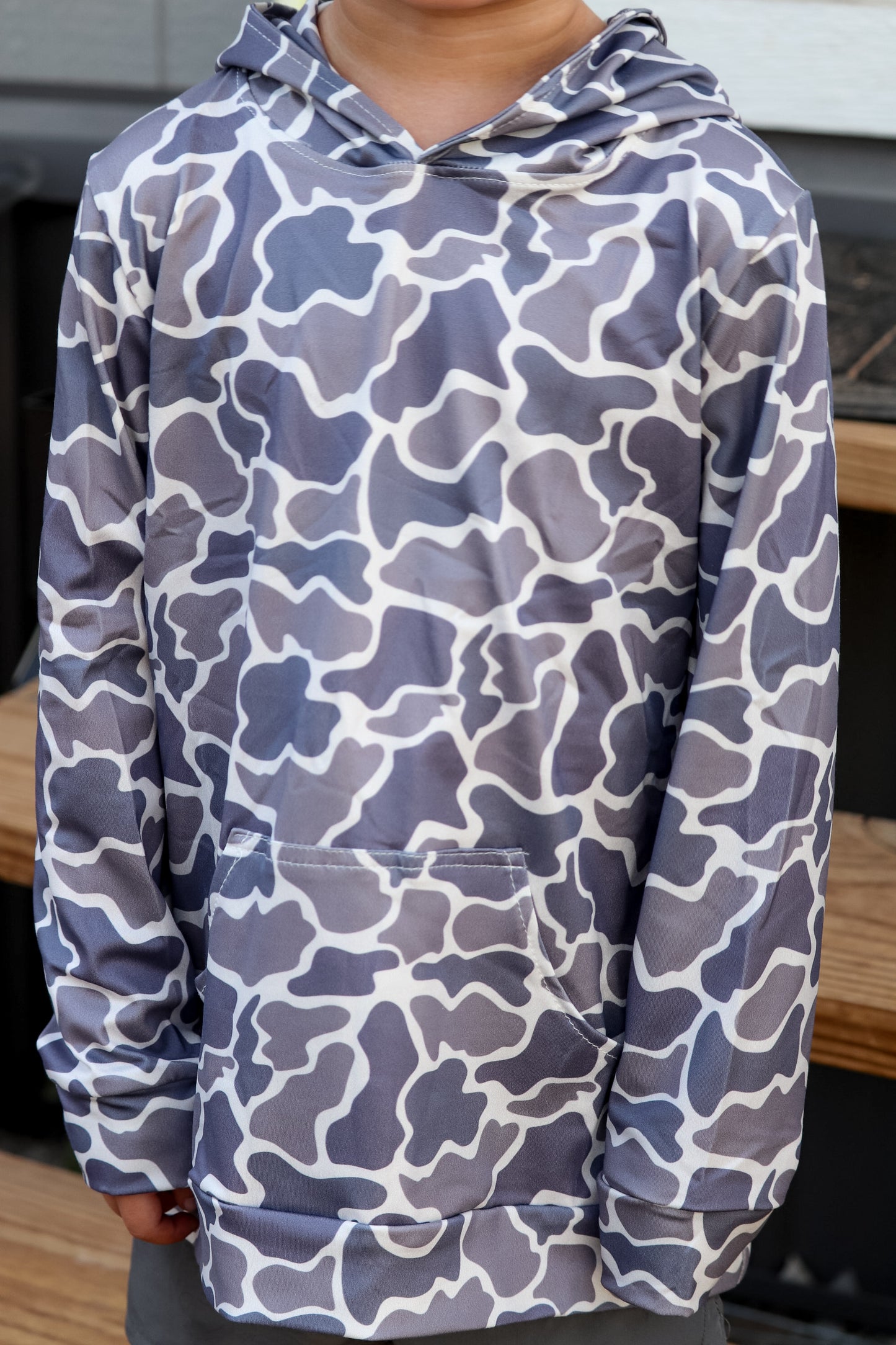 Dark Wash Camo Pullover