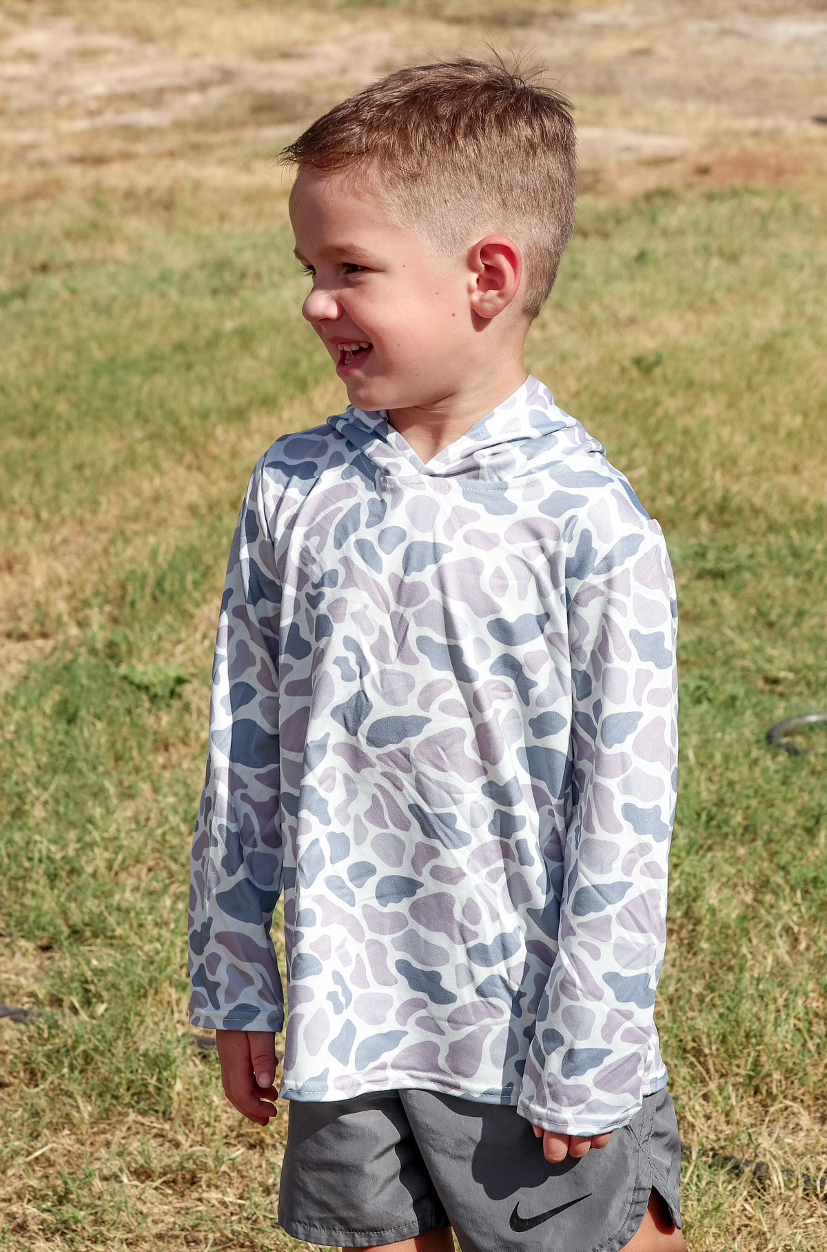 Light Wash Camo Pullover