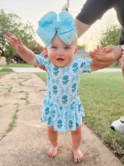 Blue Floral Bamboo - Tutu