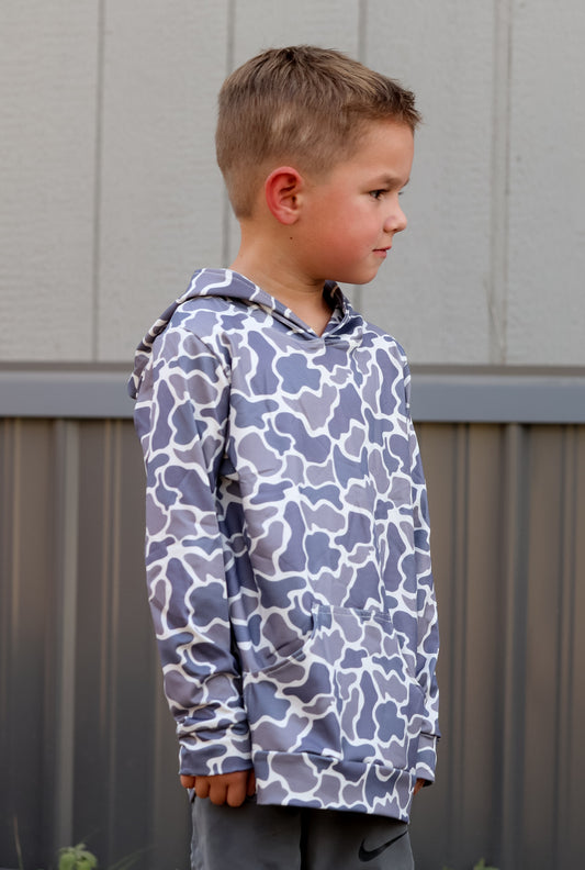 Dark Wash Camo Pullover